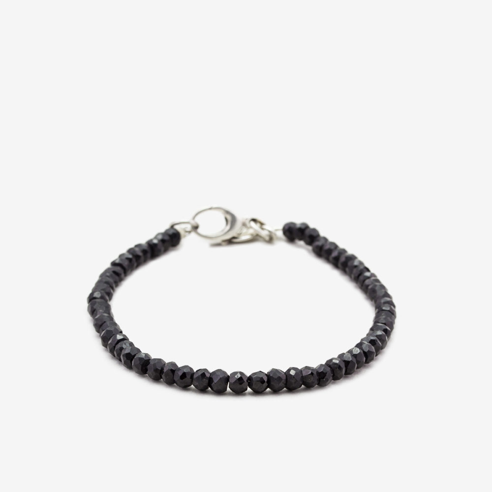 Men's / Unisex Black Spinel Bracelet with Toggle Clasp – Marina J. Jewelry