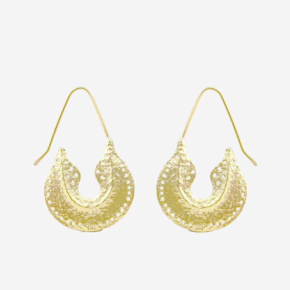 Lunar Drop Earrings in 18k Gold Vermeil