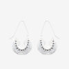 Black Diamond Lunar Drop Earrings in Sterling Silver