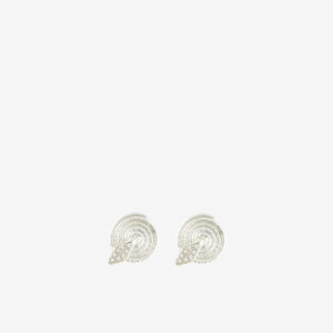 Small Eternal Serpent Diamond Earrings in Sterling Silver