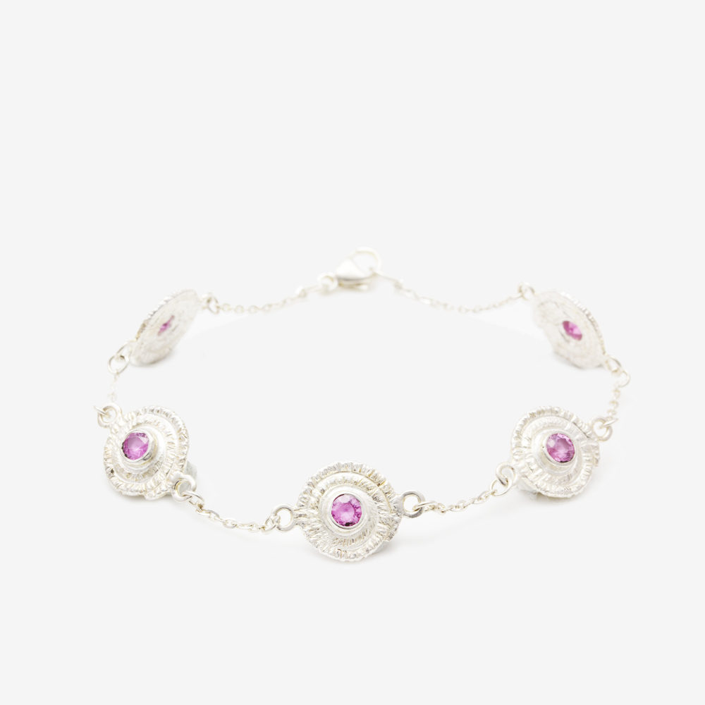 Pink Sapphire Coil Bracelet