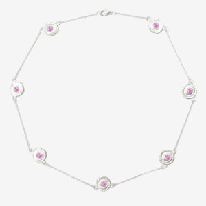 Pink Sapphire 7 Coil Necklace